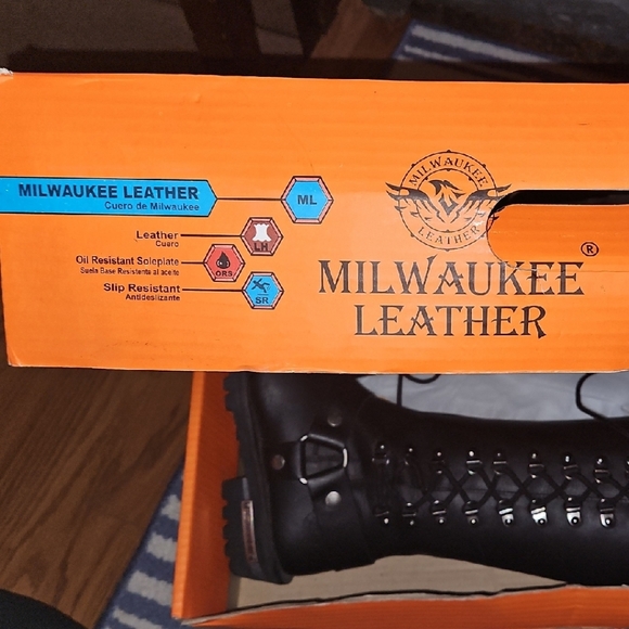 Milwaukee Leather Women's Lace-Up Motorcycle Boots - Picture 13 of 13